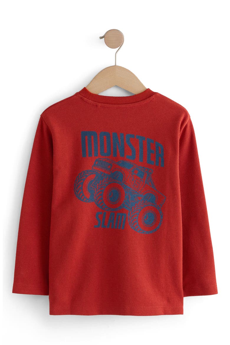 Kids' Monster Truck Textured Jersey Graphic T-Shirt, Alternate, color, RED