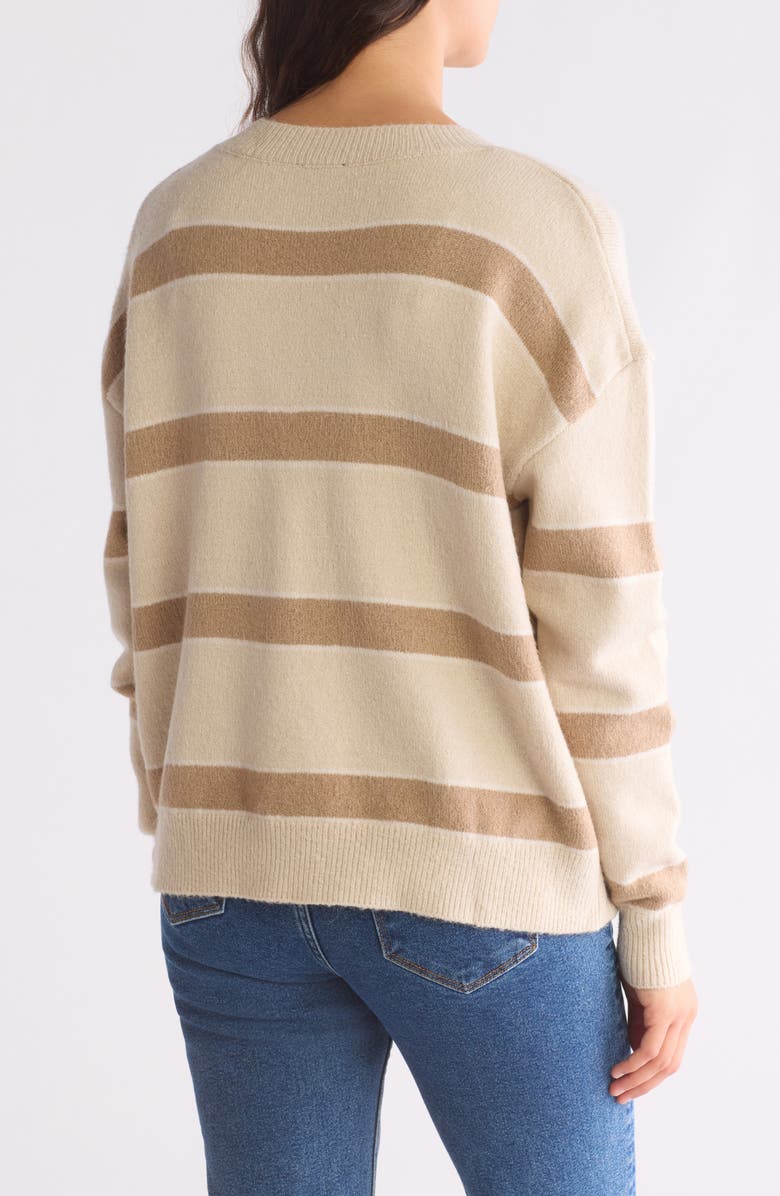 Splendid Stripe V-Neck Cardigan, Alternate, color,