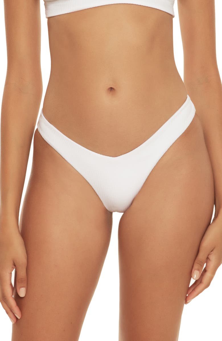 Becca Pucker Up Ruched Bikini Bottoms, Main, color, 