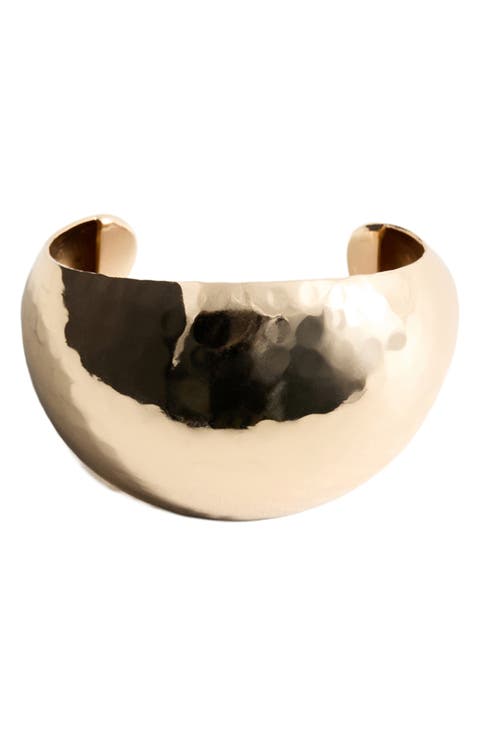 Chunky Hammered Cuff Bracelet