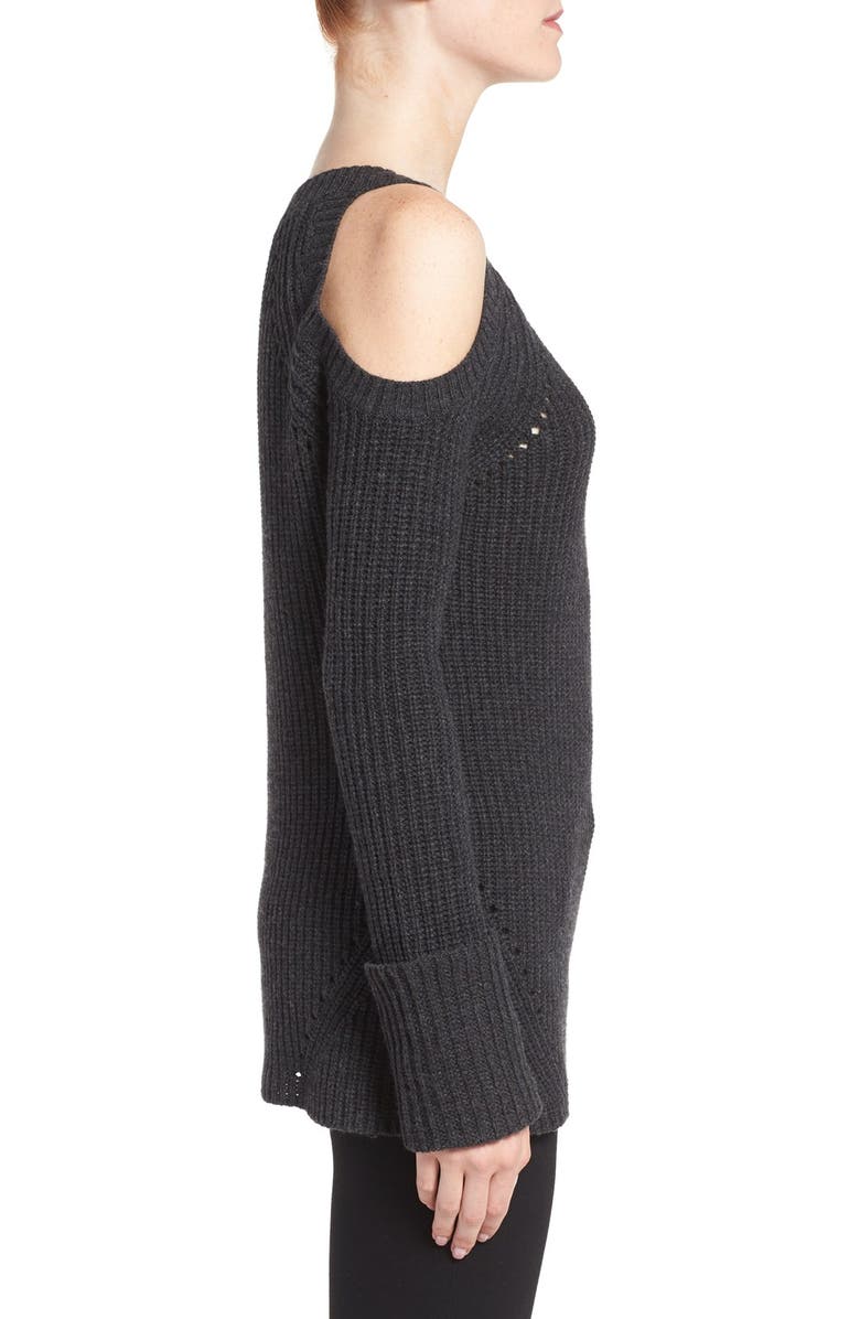 Chelsea28 Olivia Palermo + Chelsea28 Ribbed Cold Shoulder Sweater, Alternate, color, 