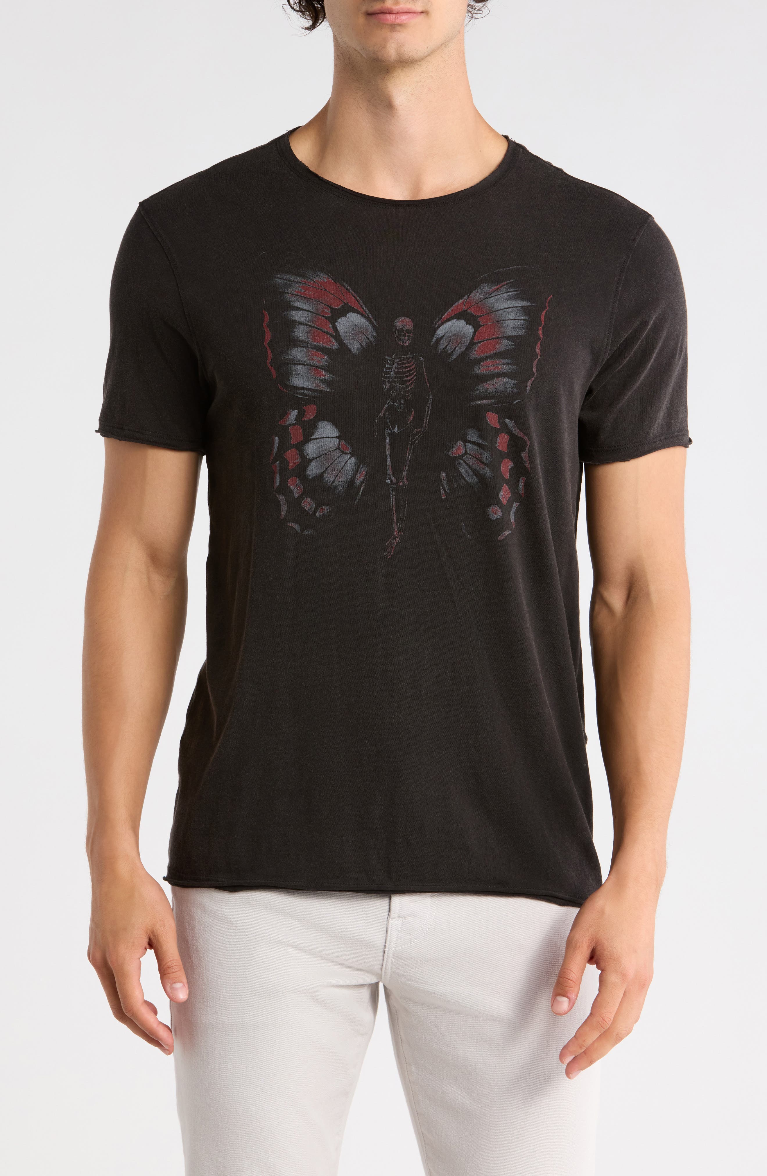 John Varvatos Skeleton Butterfly Organic Cotton Graphic T-Shirt