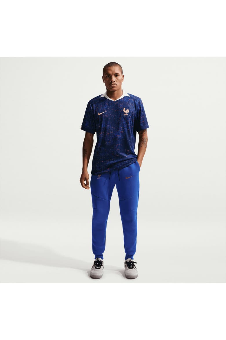 Men's Nike Blue France National Team Tech Fleece Joggers, Alternate, color, Blue