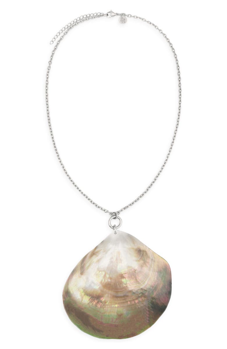 Petit Moments Abalone Shell Pendant Necklace, Main, color,