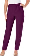 Roaman's Plus Size Classic Bend Over® Structured Straight Leg Pull On Pant