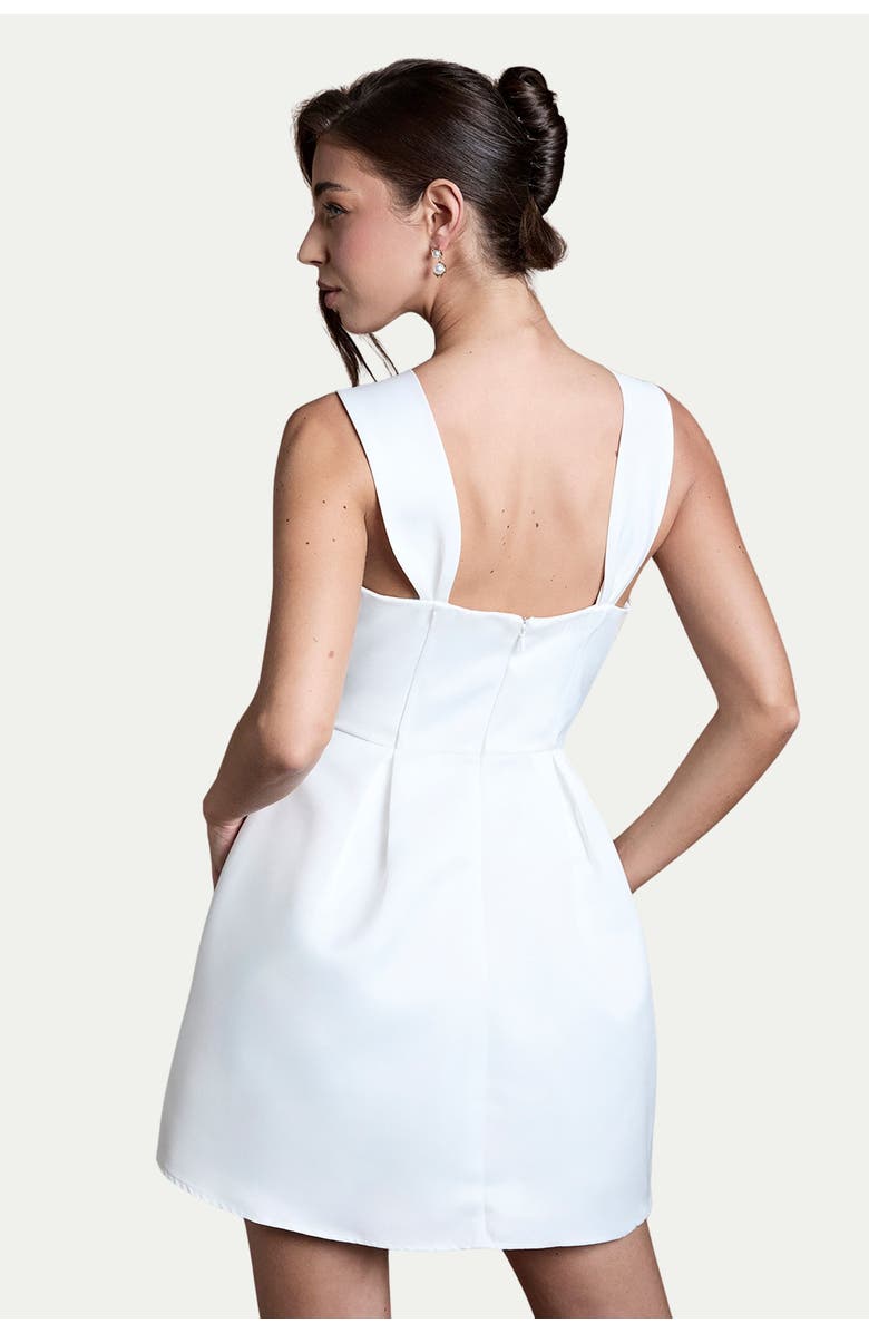 Coast Fit And Flare Mini Wedding Dress, Alternate, color, Ivory