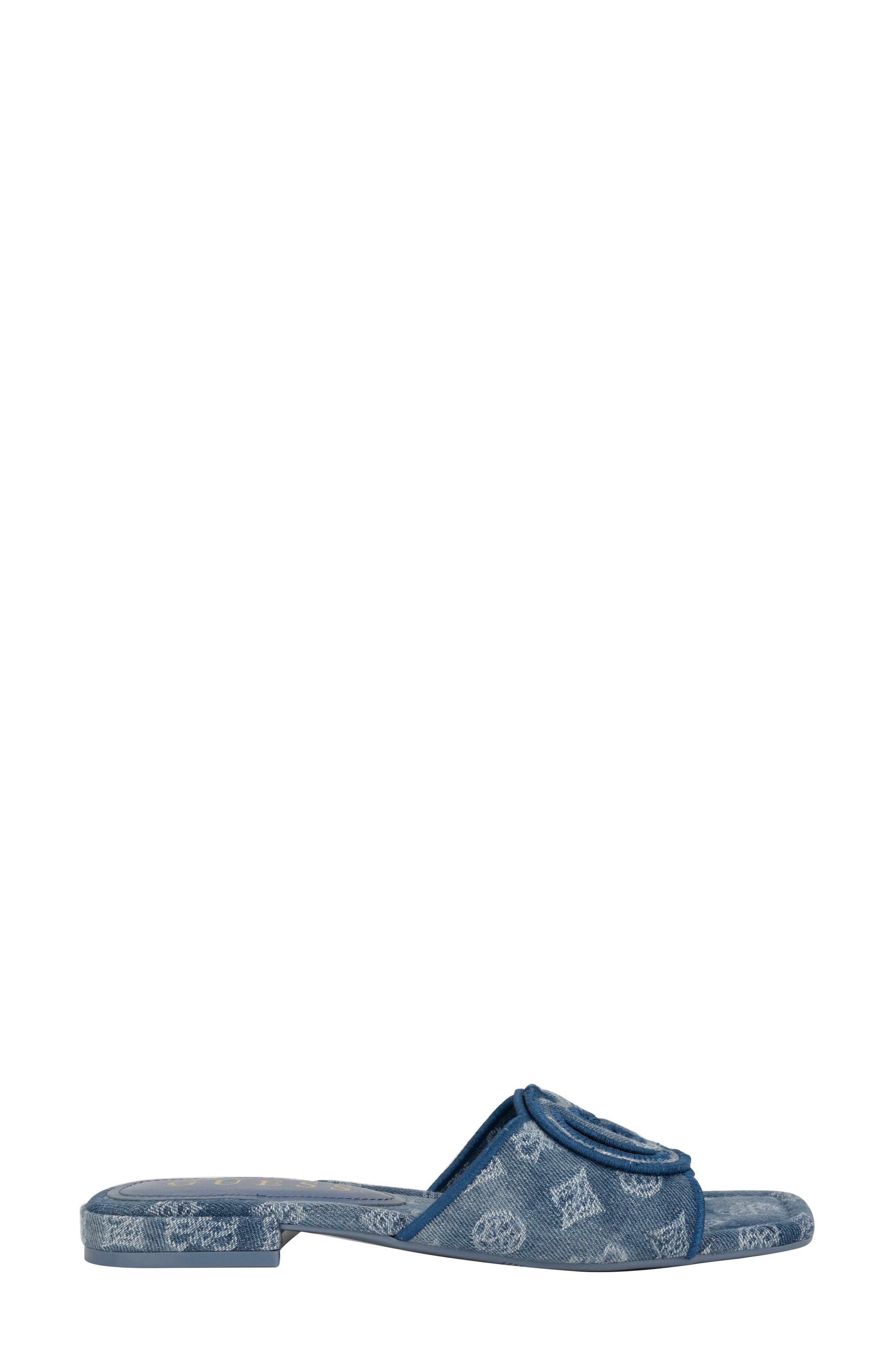 GUESS Tarishae Slide Sandal, Alternate, color, Medium Blue