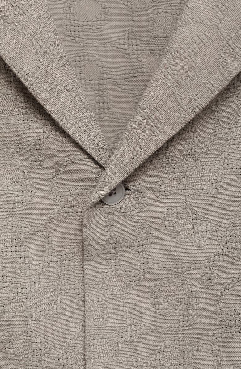 MANGO Embroidered Cotton Camp Shirt, Alternate, color, Khaki