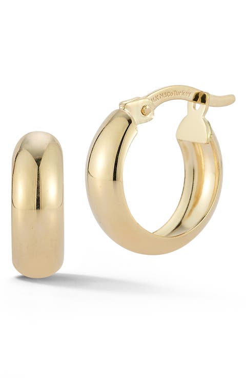 Small Bold Huggie Hoop Earrings