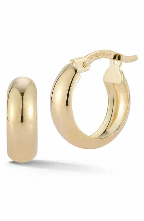 Ember Fine Jewelry Small Bold Huggie Hoop Earrings