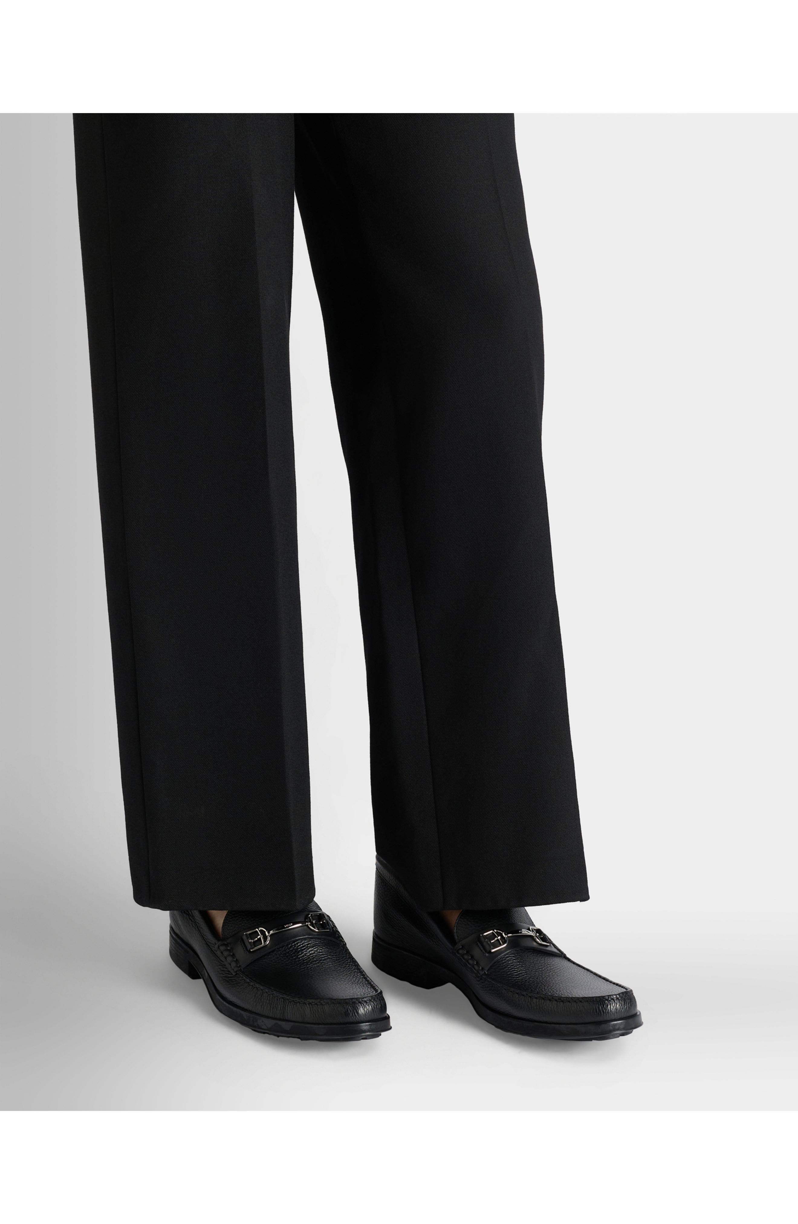 Bally Moccasin in Grained Calf Leather, Alternate, color, Black