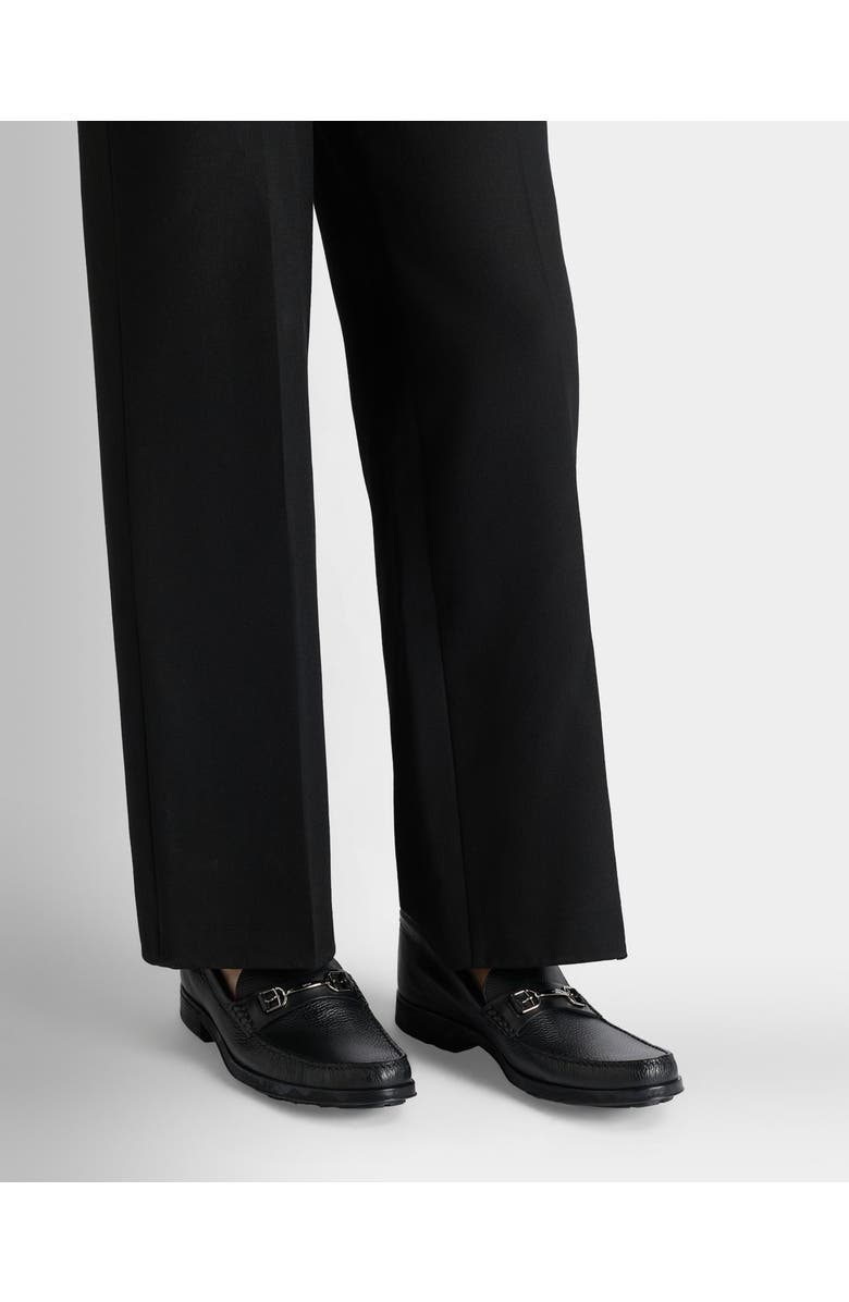 Bally Moccasin in Grained Calf Leather, Alternate, color, Black