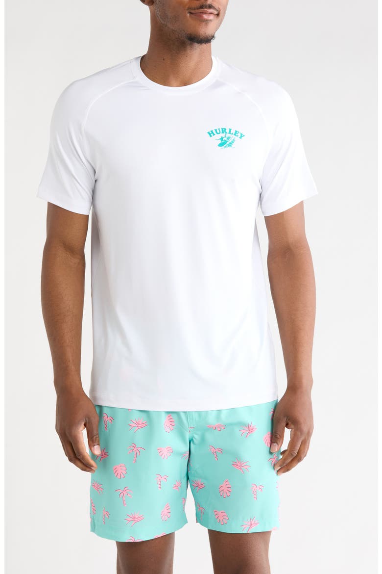 Surf Club Short Sleeve Swim T-Shirt, Main, color, WHITE TRADITIONAL