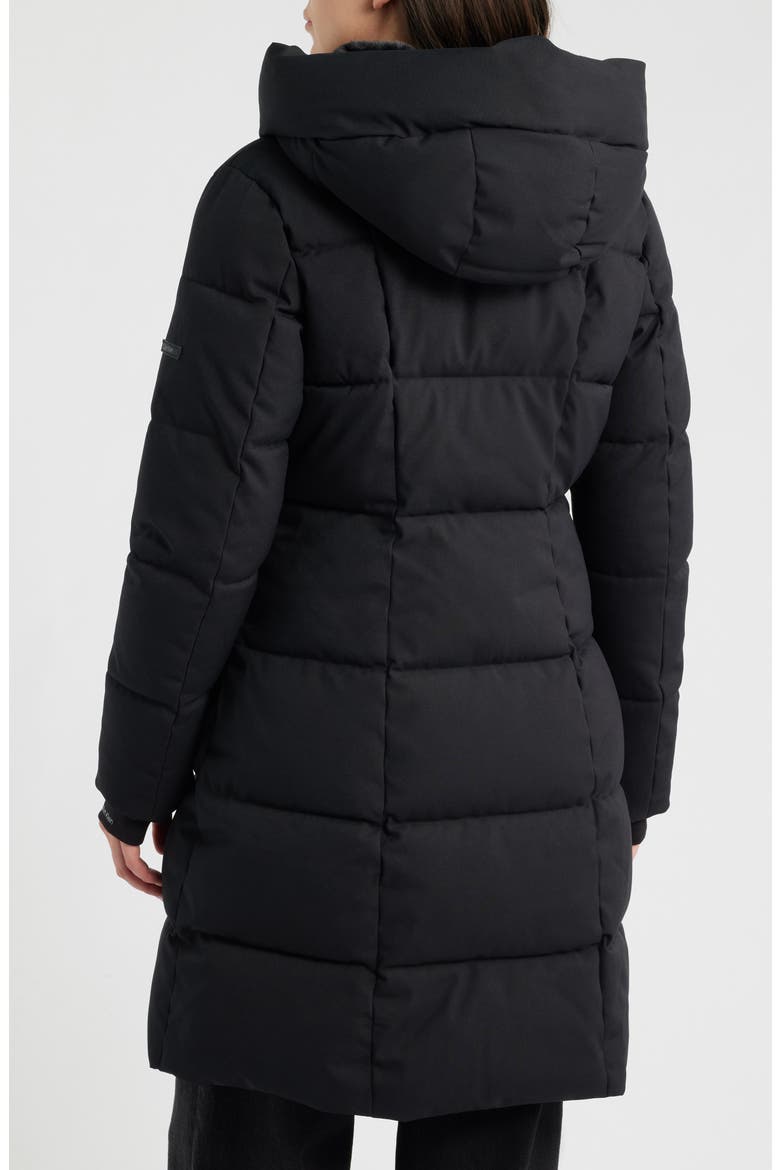 Oxford Long Puffer Coat, Alternate, color, BLACK