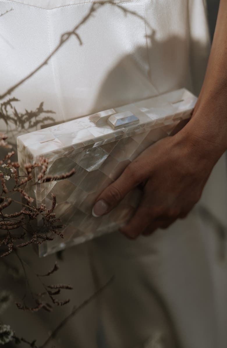 Freya Rose Athena Ivory Mother of Pearl Bag, Alternate, color, Ivory