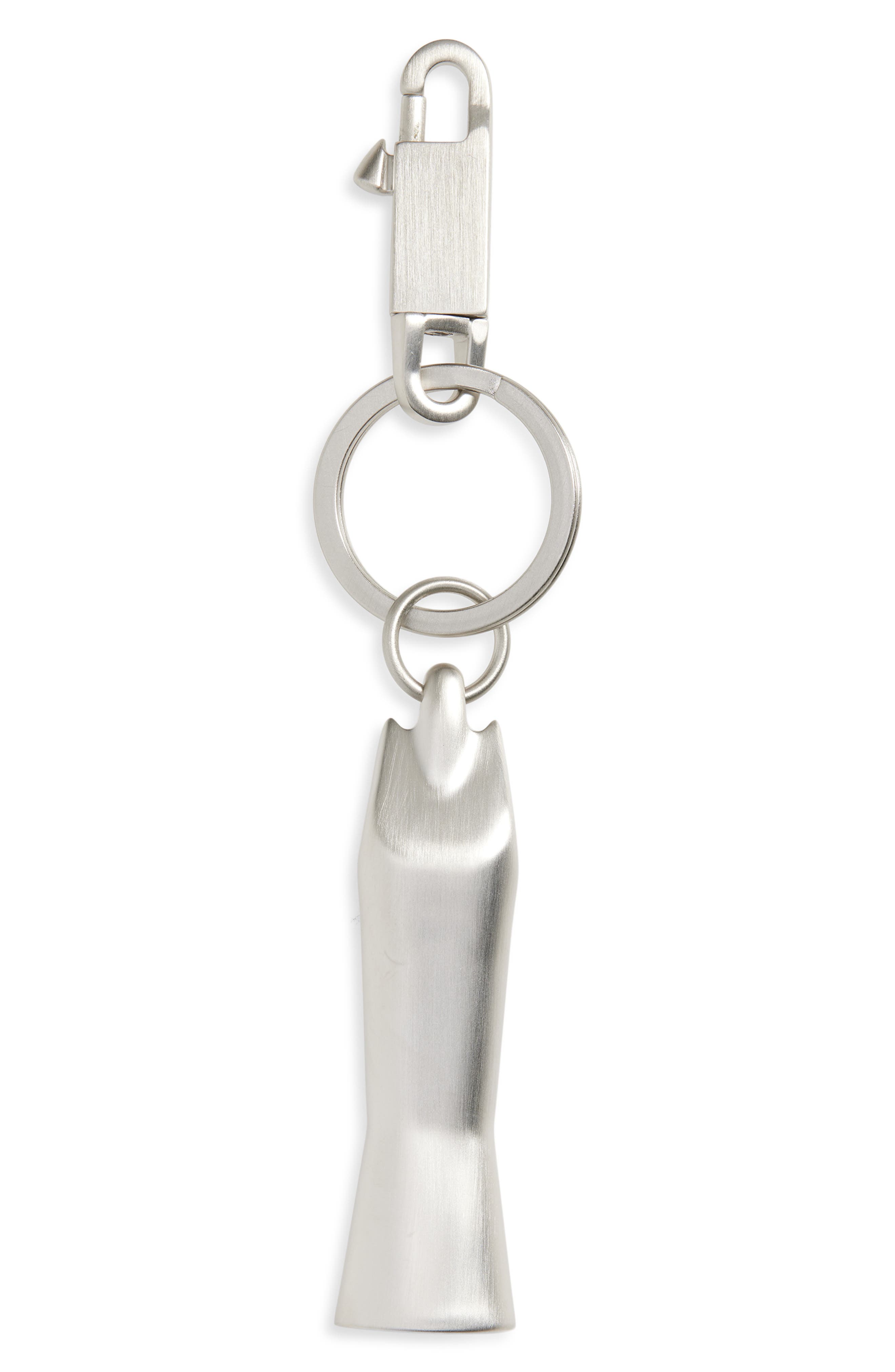 Rick Owens Temple Sister Key Chain, Main, color, Palladium