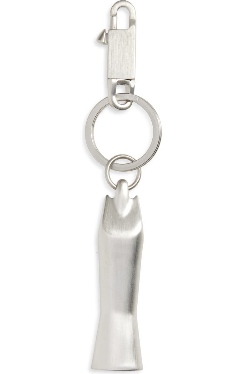 Rick Owens Temple Sister Key Chain, Main, color, Palladium