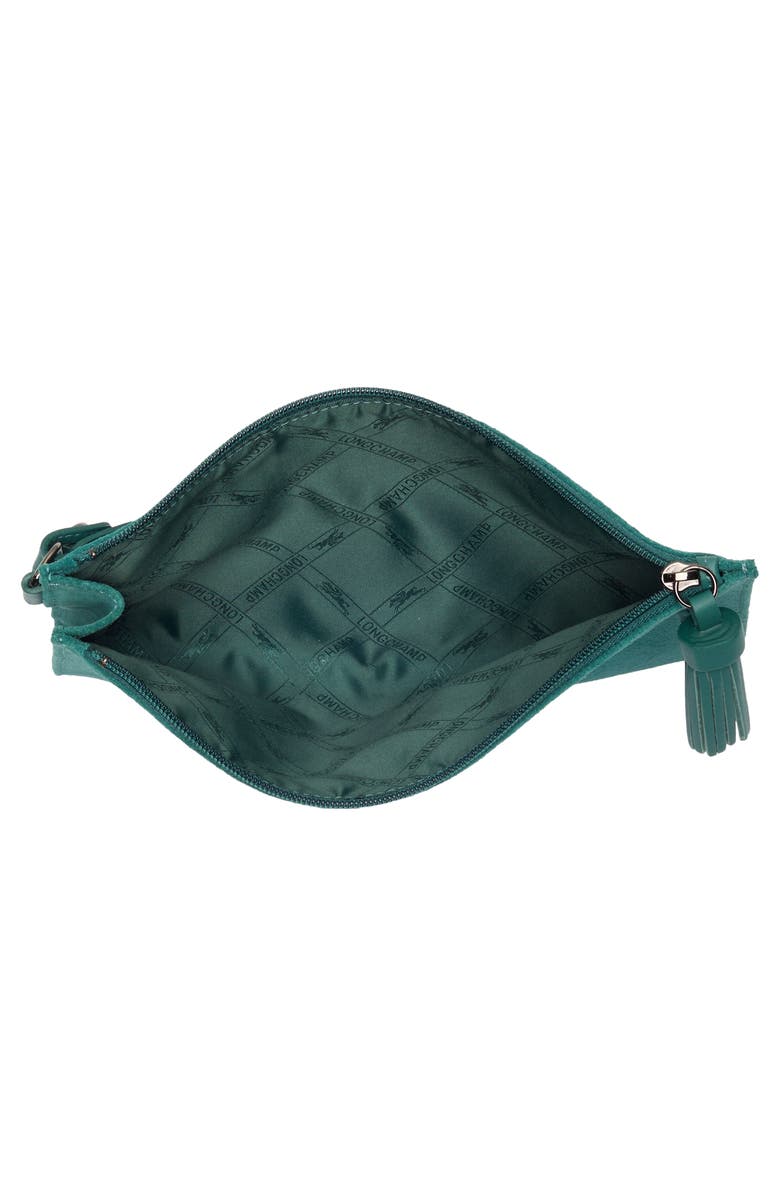 Longchamp Leather Wristlet, Alternate, color, Turquoise