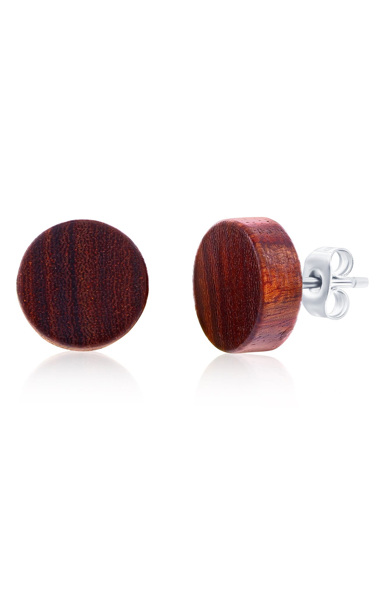 BLACKJACK Men's Wood Stud Earrings