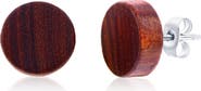 BLACKJACK Men's Wood Stud Earrings