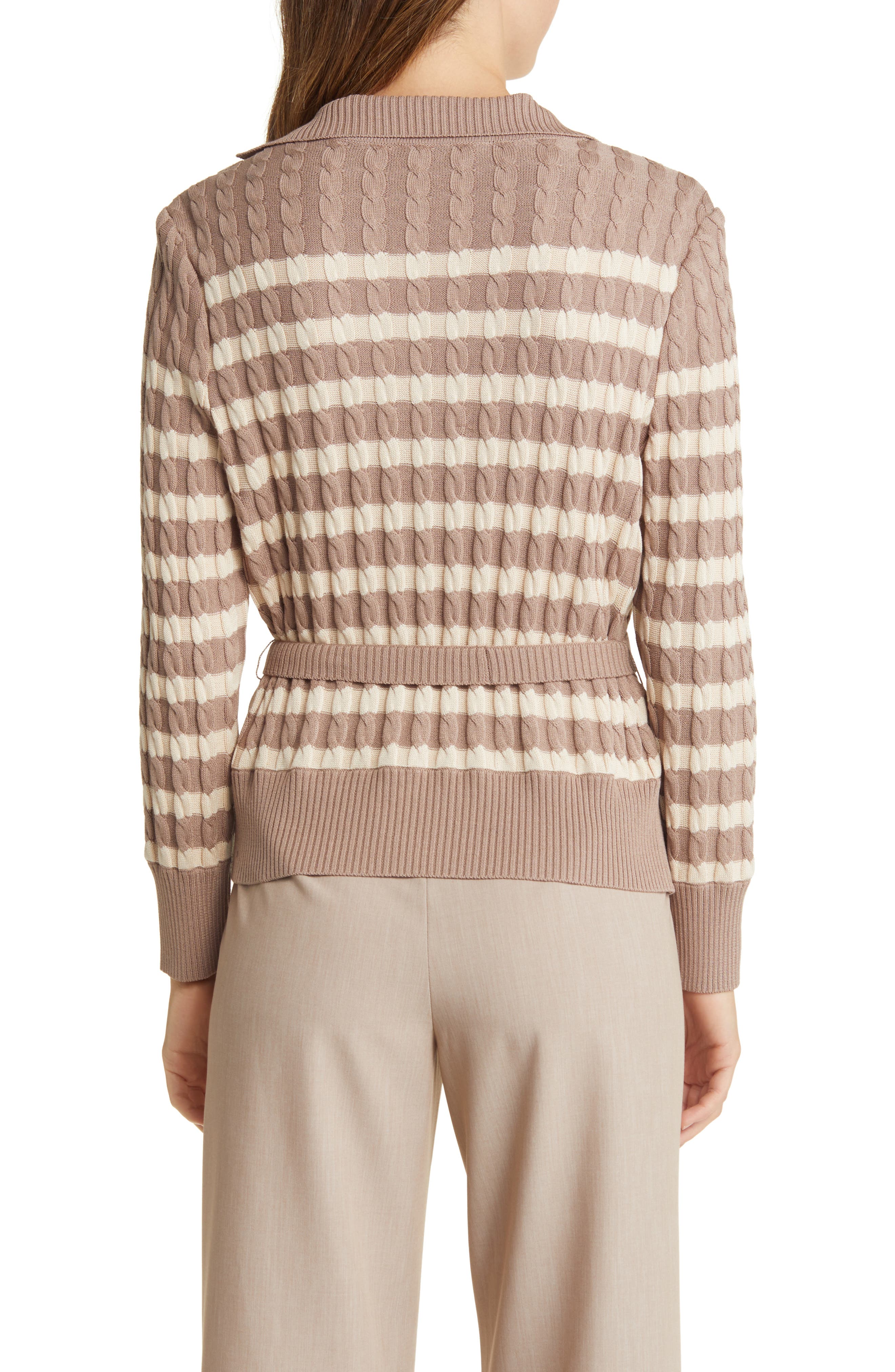 Stripe Tie Waist Cardigan - image 2
