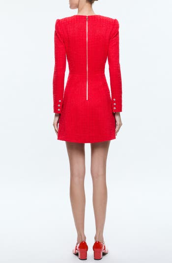 Shiloh Long Sleeve Tweed Minidress