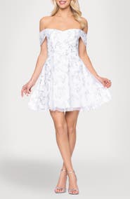 Blondie Nites Caviar Party Off the Shoulder Minidress