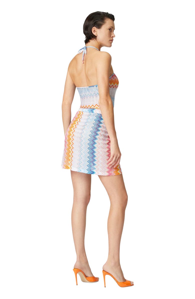 Missoni Lamé Zigzag Viscose Blend Top With Halter Neckline, Alternate, color, 