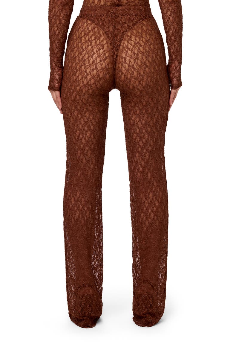 Lace Straight Leg Pants, Alternate, color, BROWN SUGAR