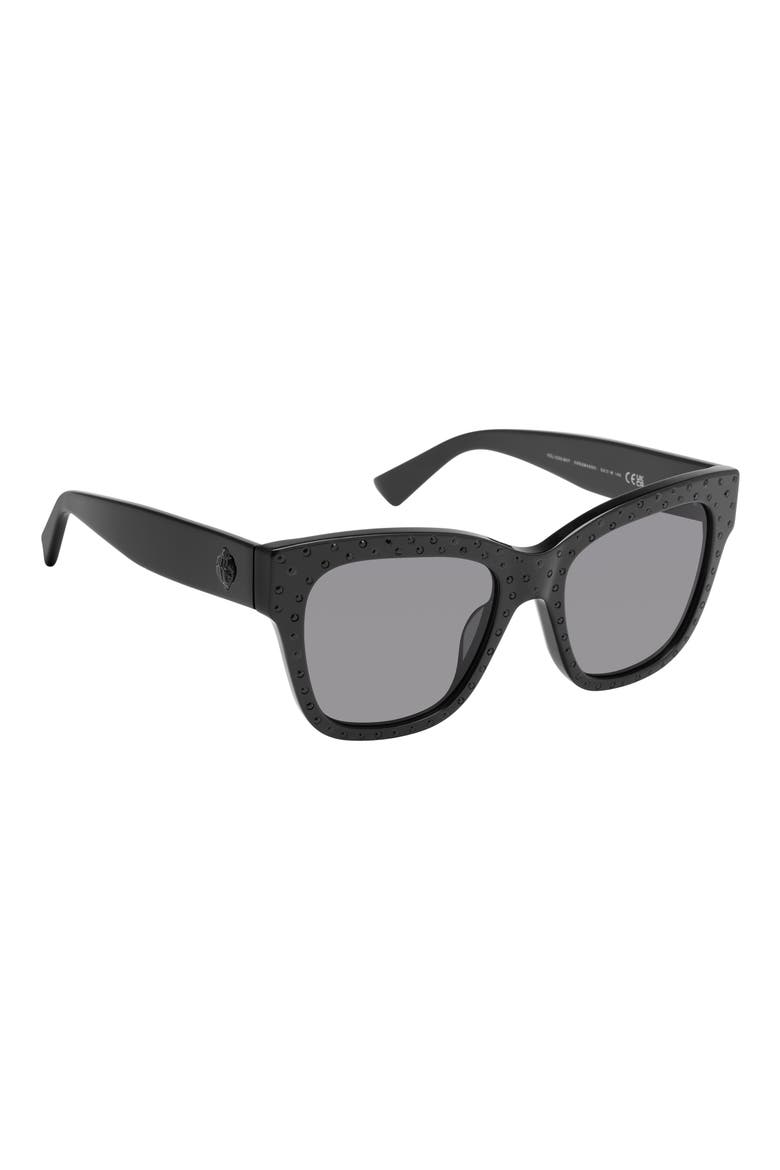 52mm Cat Eye Sunglasses, Alternate, color, BLACK/ SMOKE