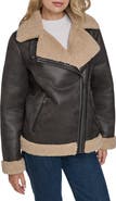 Levi's Faux Shearling Lined Faux Leather Moto Jacket