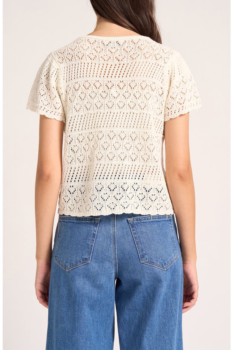 Orla Short Sleeve Cardigan, Alternate, color, IVORY