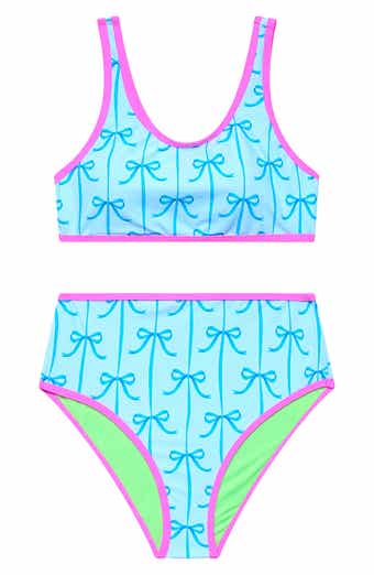 Kids' Contrast Piping Two-Piece Swimsuit