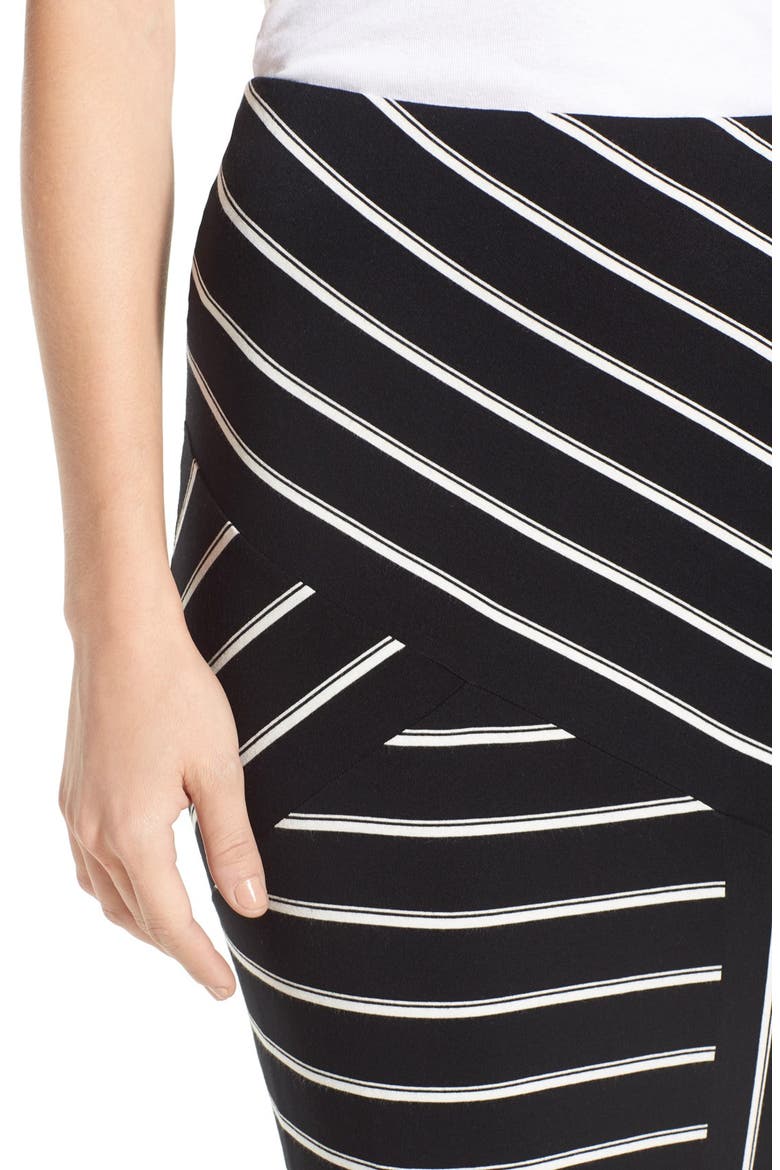 Mix Stripe Tube Skirt, Alternate, color, RICH BLACK