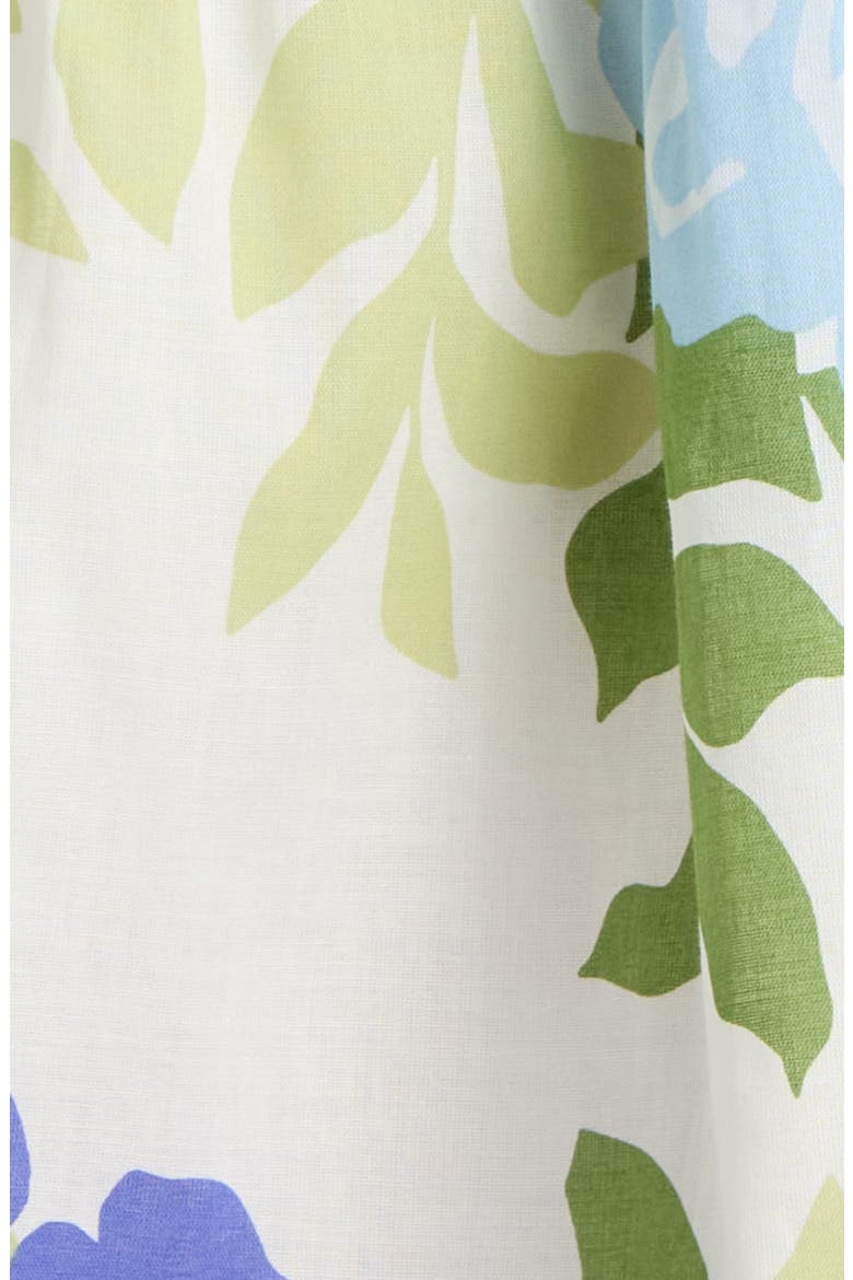 Muna Tiered Floral Khloey Cotton Dress, Alternate, color, BLUE WHITE MULTI