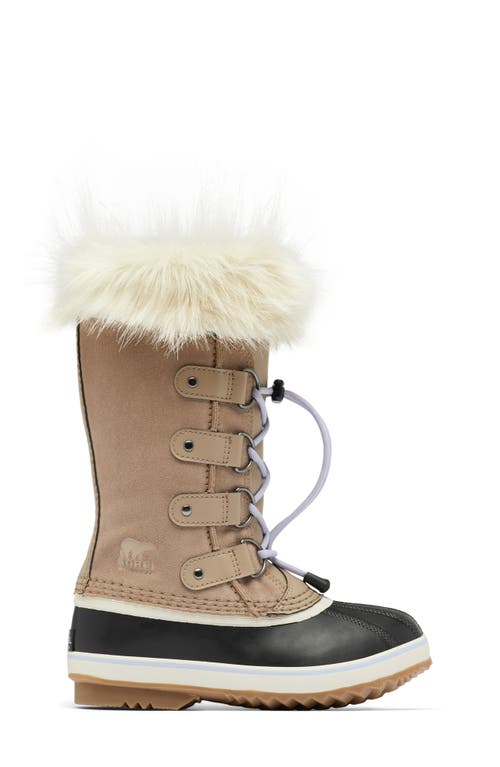 Sorel Kids' Joan Of Arc Waterproof Duck Boot In Omega Taupe/gum 2
