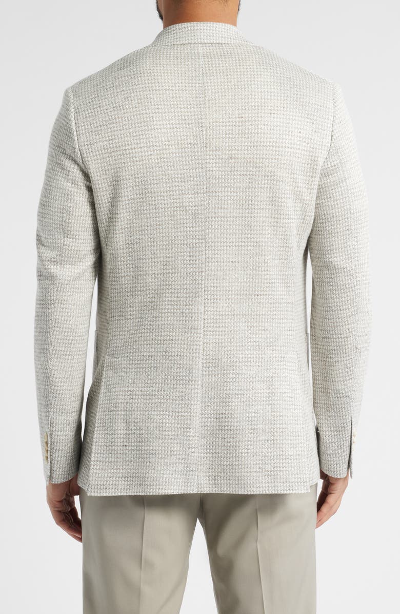 Jack Victor Hampton Houndstooth Knit Linen Blend Sport Coat, Alternate, color, Tan