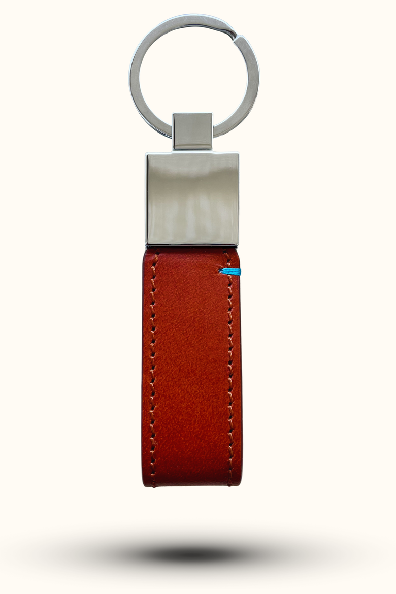 The Toscano Italian Leather Key Tag, Main, color, Tuscan Tan
