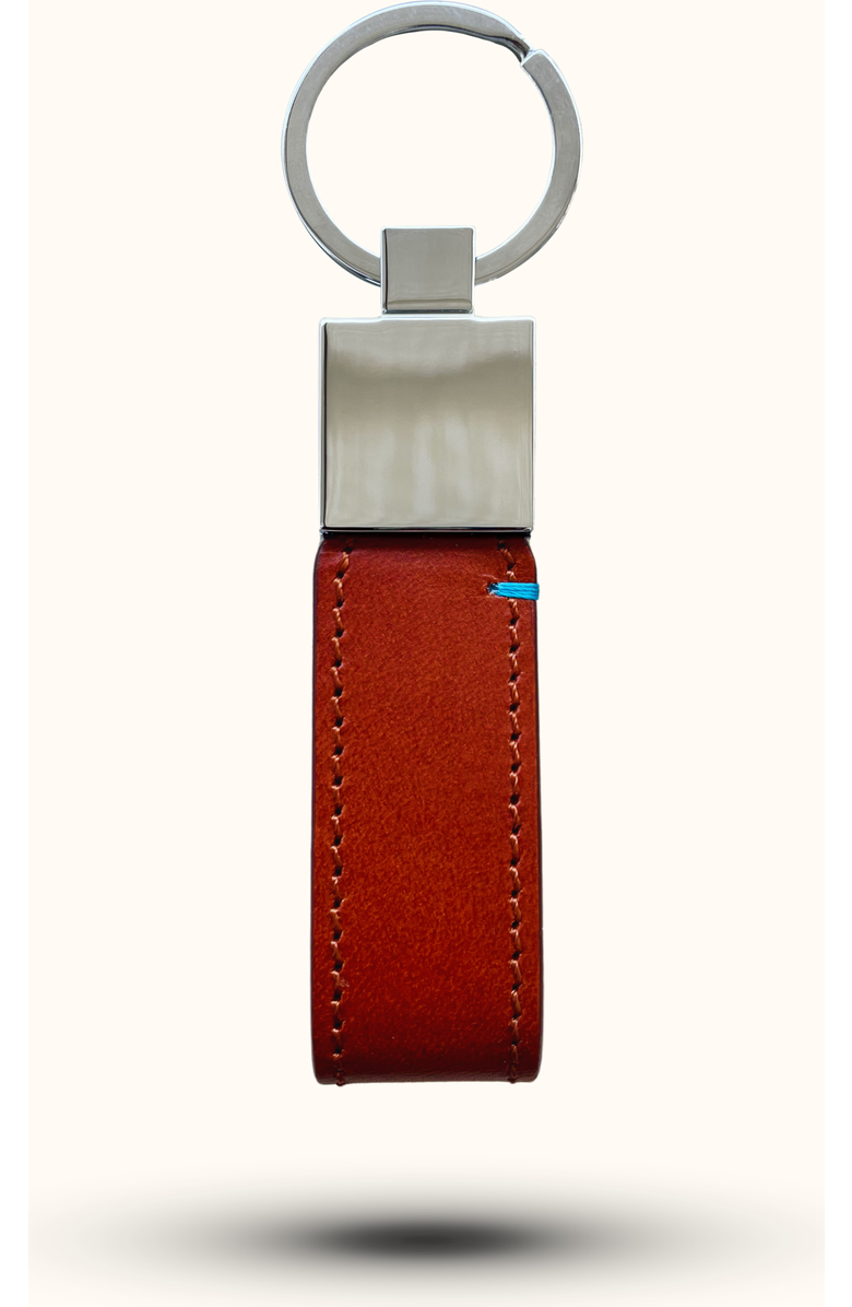 Bluebonnet The Toscano Italian Leather Key Tag, Main, color, Tuscan Tan