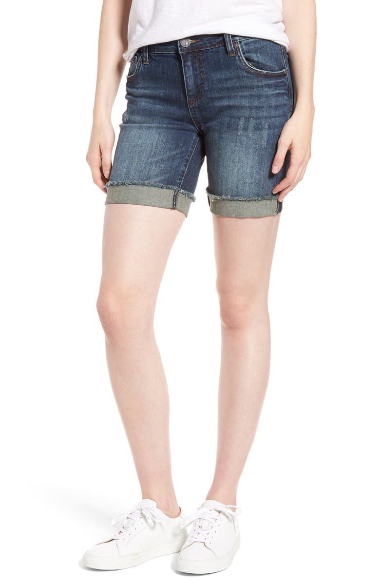 KUT from the Kloth Catherine Boyfriend Cutoff Shorts, Main, color, 