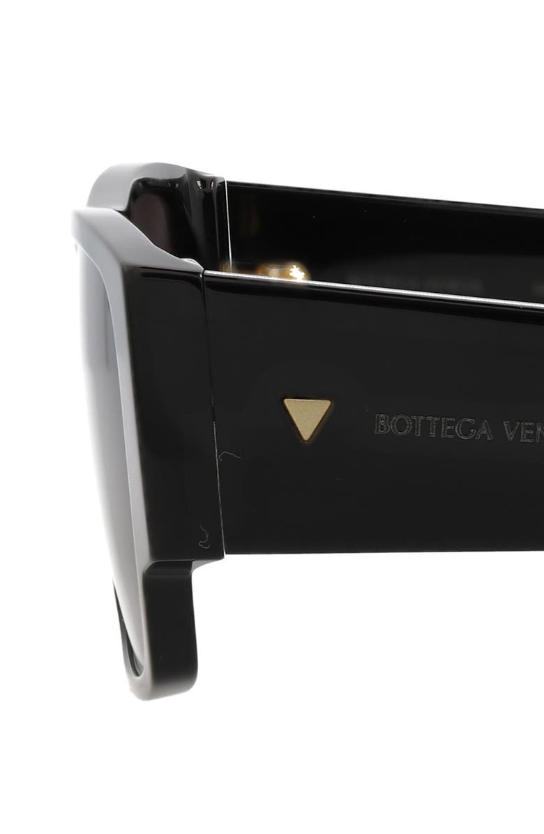 Bottega Veneta 57mm Square Sunglasses, Alternate, color, Black Black Grey