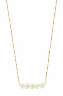 EFFY Freshwater Pearl Bar Pendant Necklace