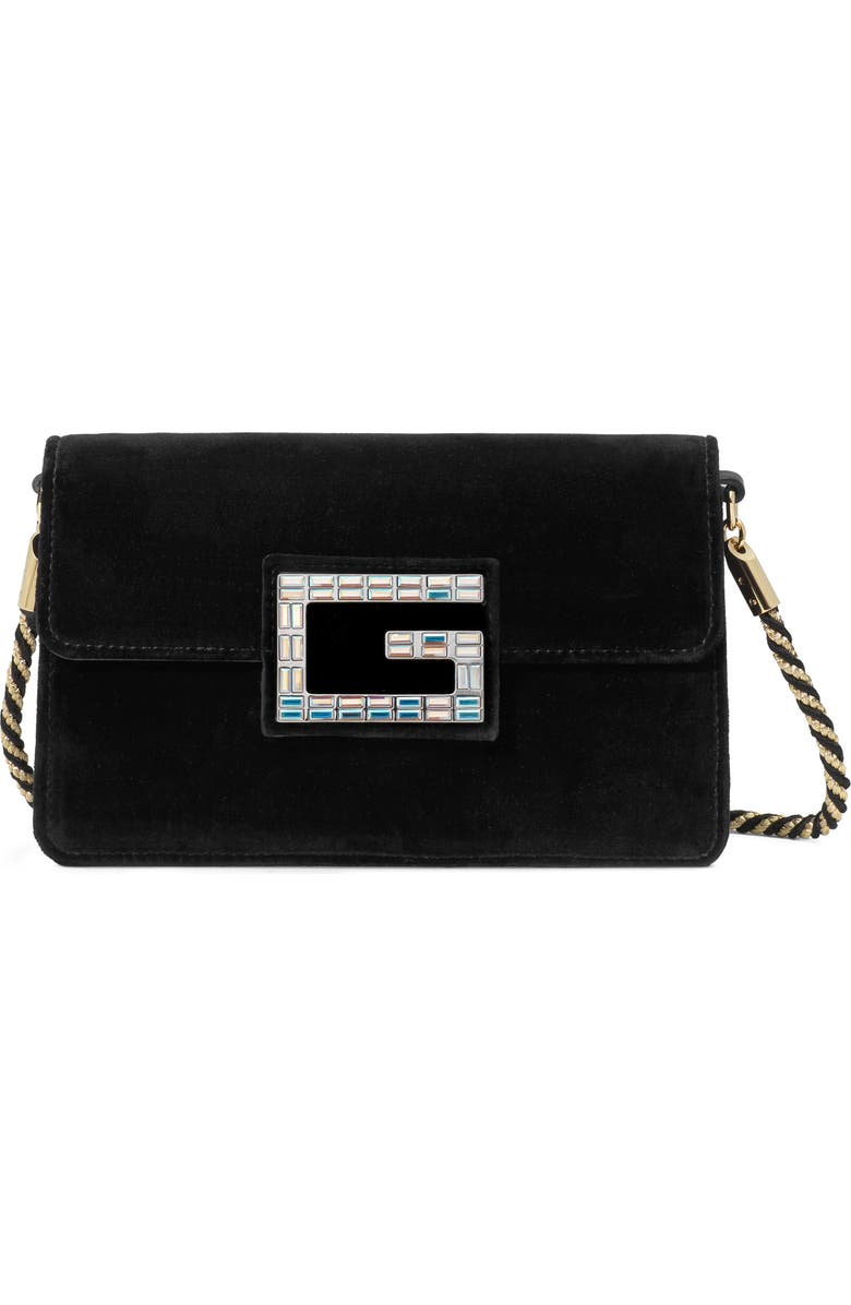 Gucci Small Broadway Velvet Crossbody Bag, Main, color,