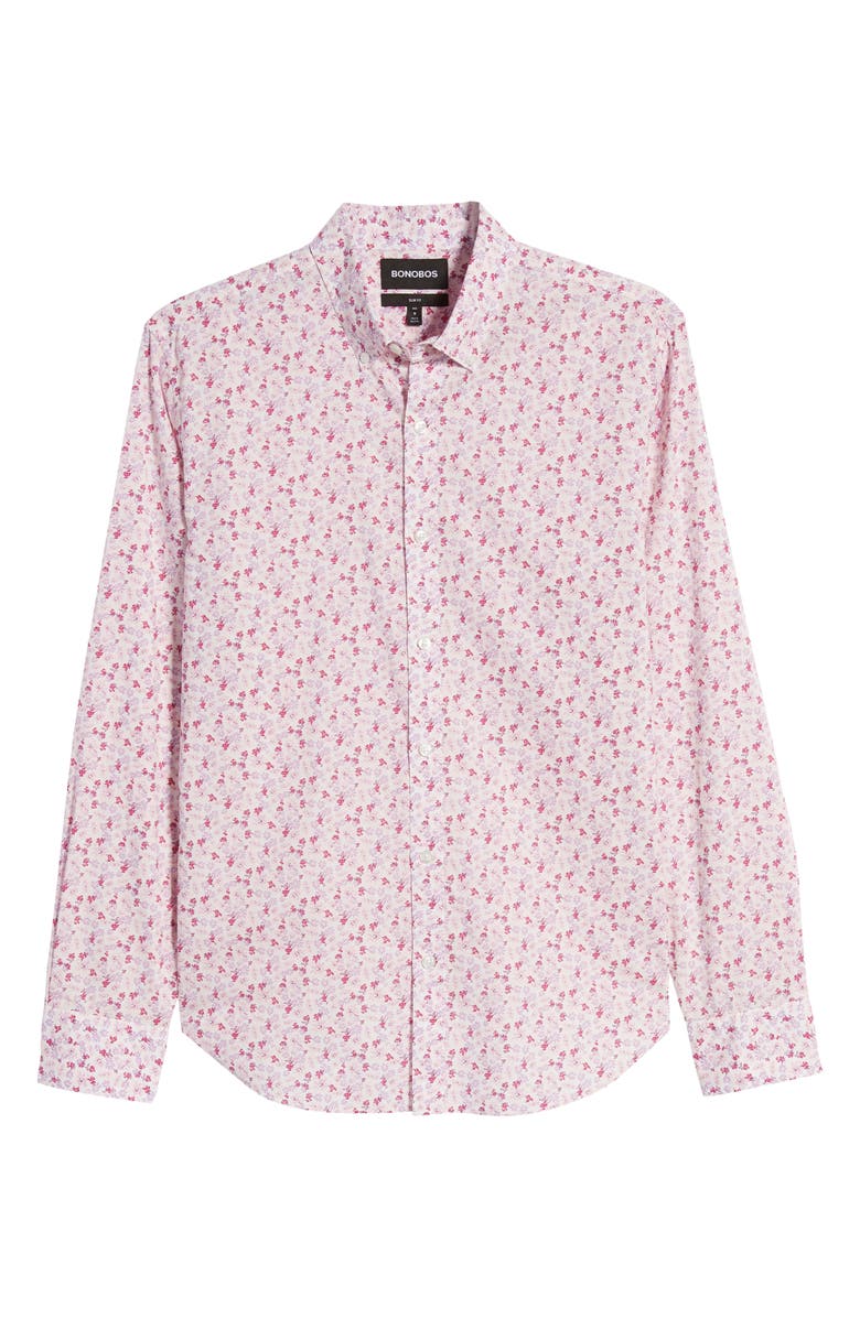 Bonobos Summerweight Slim Fit Floral Print Button-Down Shirt, Alternate, color, 