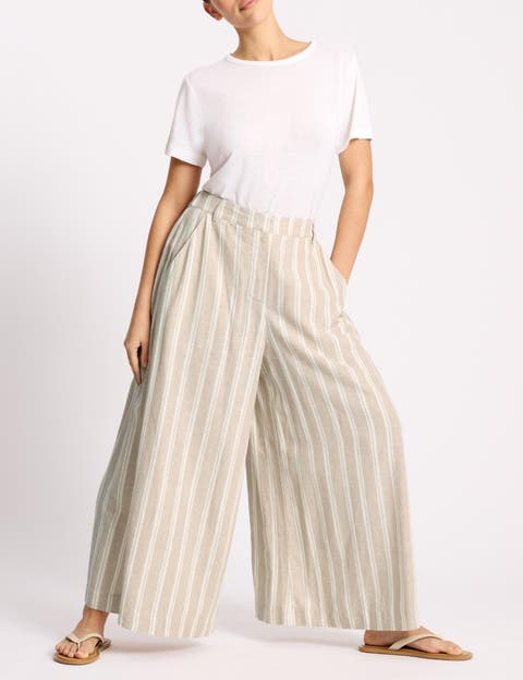 Linen Stripe Culotte