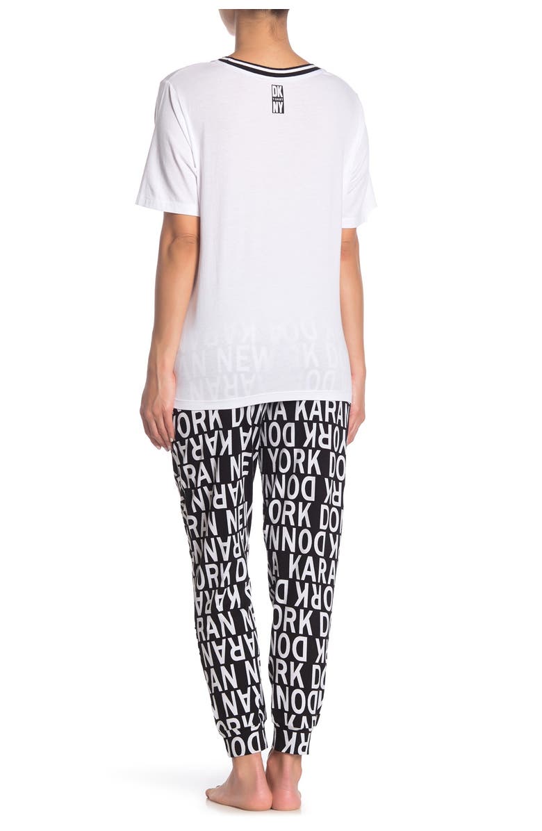 DKNY T-Shirt & Joggers PJ Set, Alternate, color,