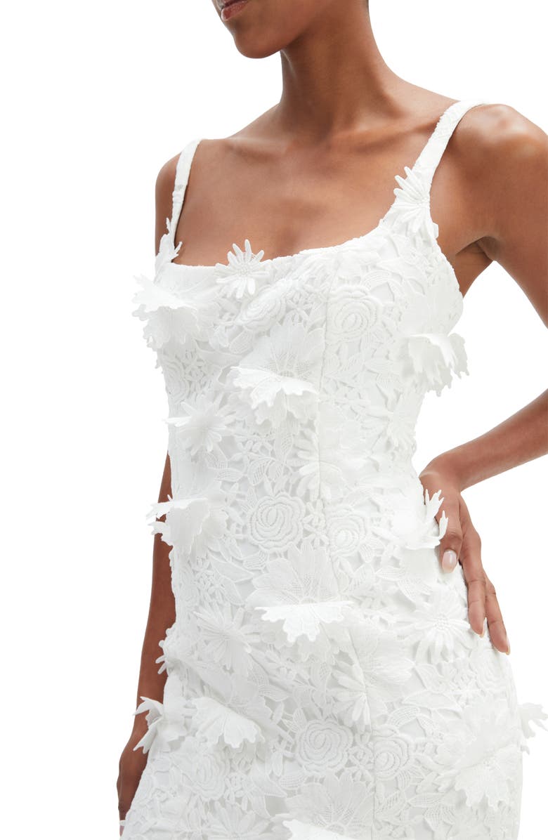 Bardot Marico Lace Midi Dress, Alternate, color, Orchid White