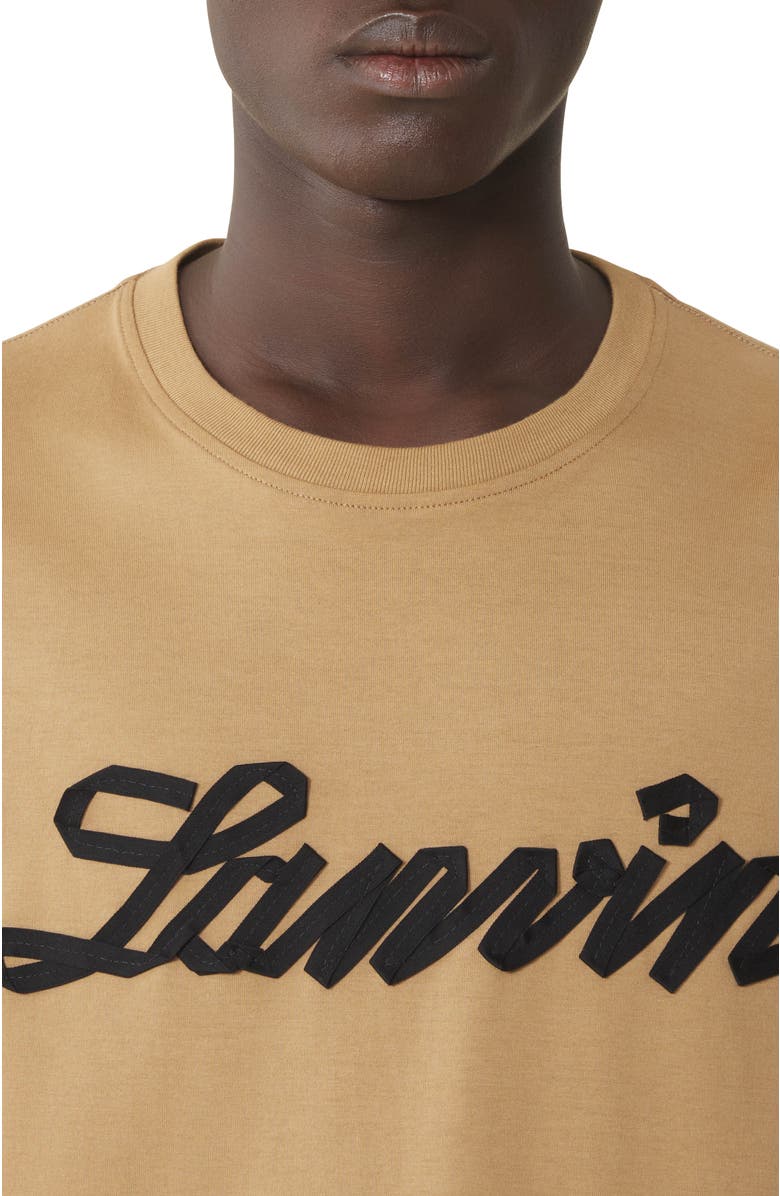 Lanvin Ribbon T-Shirt, Alternate, color, Camel