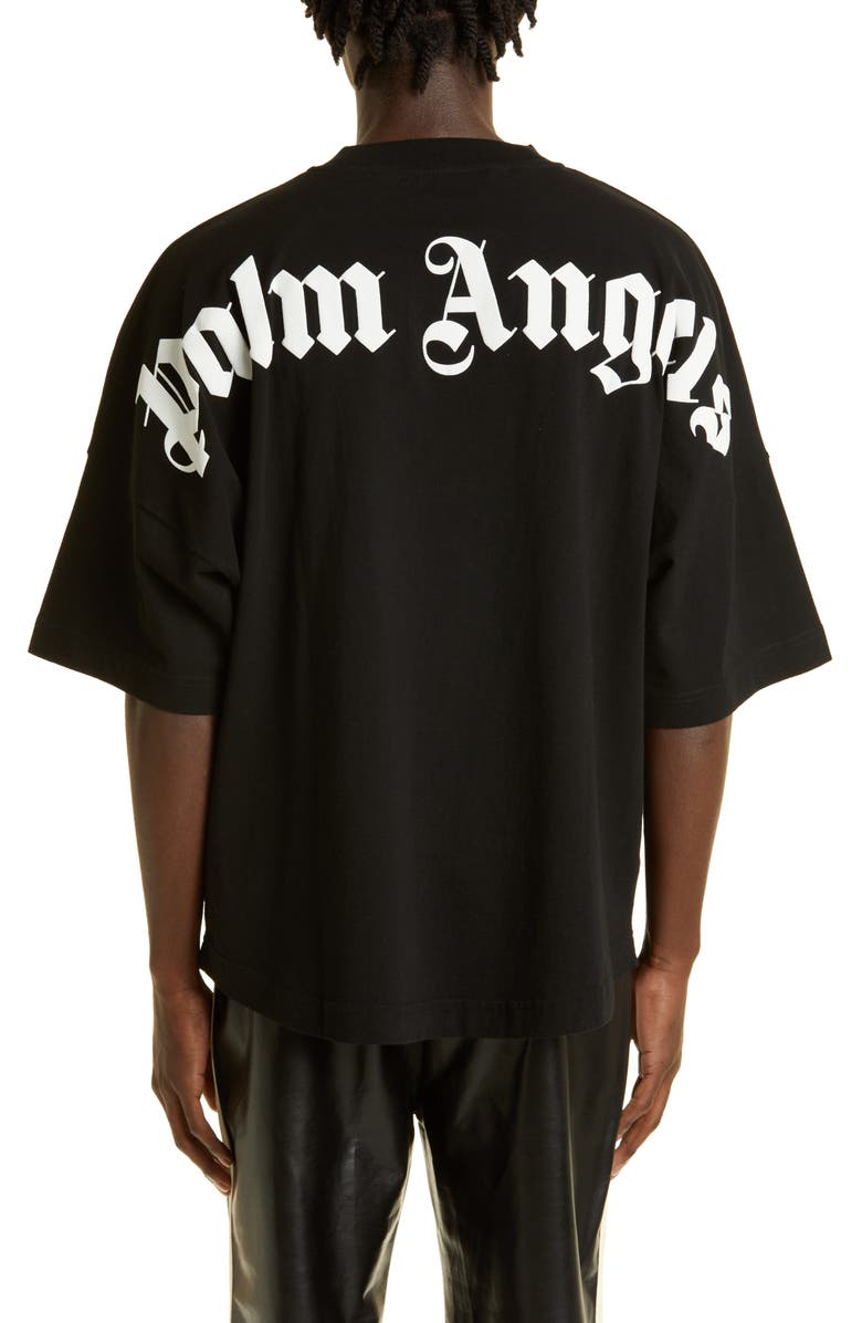 Palm Angels Classic Logo Oversize Cotton Tee, Alternate, color, 