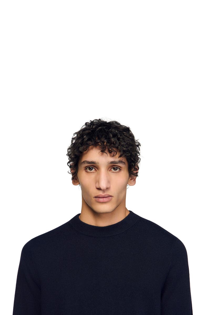 SANDRO Cashmere sweater, Alternate, color, Dark Navy